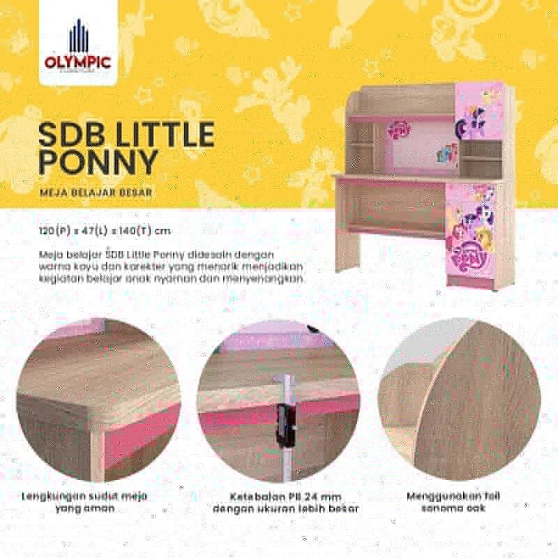 Meja belajar anak karkter seri SDB LITTLE PONY merk Olympic